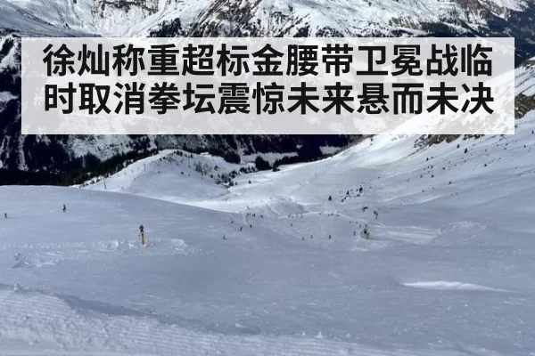 徐灿称重超标金腰带卫冕战临时取消拳坛震惊未来悬而未决